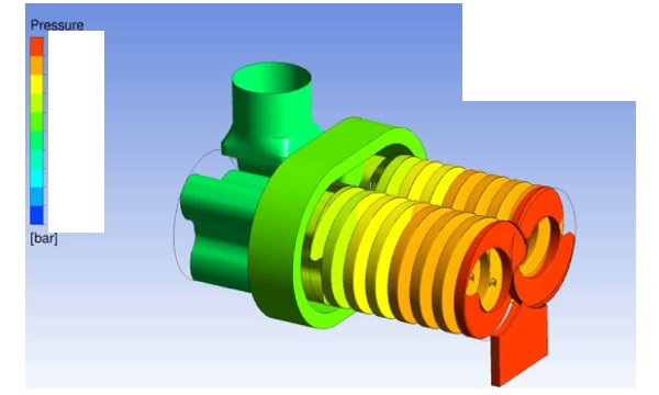 진공펌프 Moving Mesh 해석